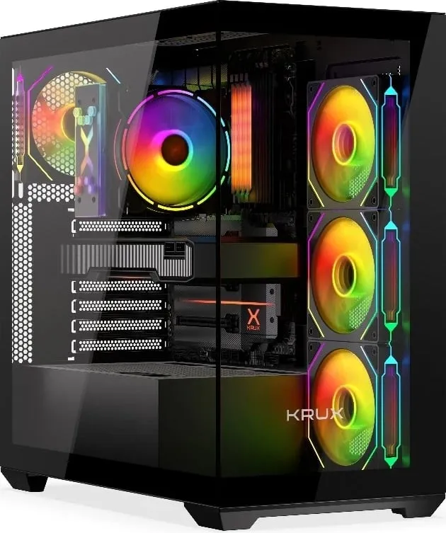 Kasë Krux Exo RGB, e zezë - 31