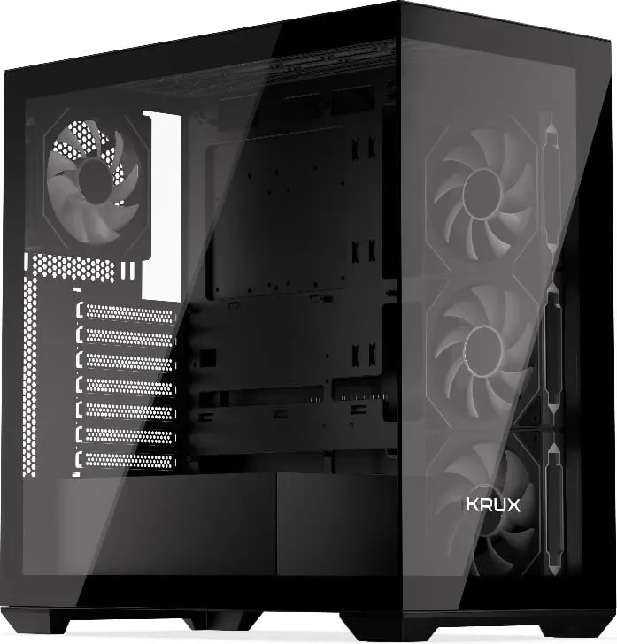 Kasë Krux Exo RGB, e zezë - 5