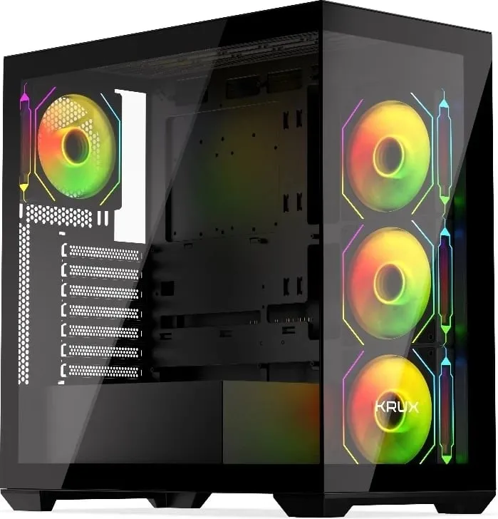 Kasë Krux Exo RGB, e zezë - 6