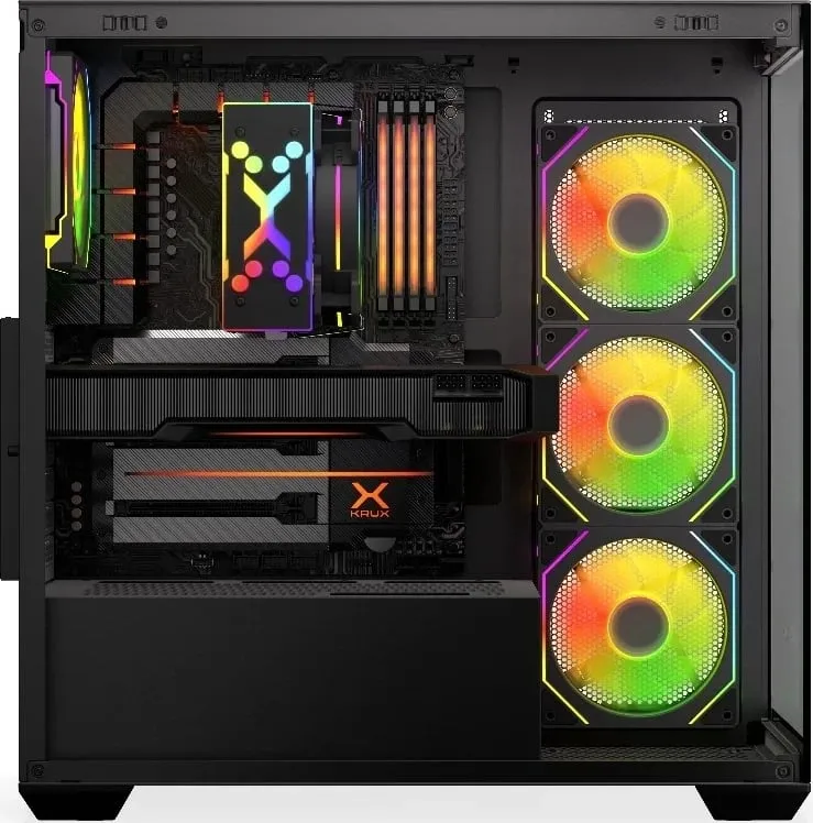 Kasë Krux Exo RGB, e zezë - 7