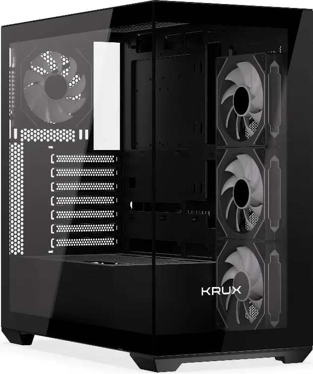 Kasë Krux Exo RGB, e zezë - 10