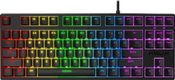 Tastierë gaming Krux Atax RGB TKL, Outemu Brown, e zezë