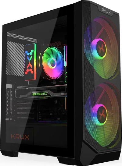 Kasë kompjuteri Krux Vortex ARGB (KRX0094), e zezë - 1