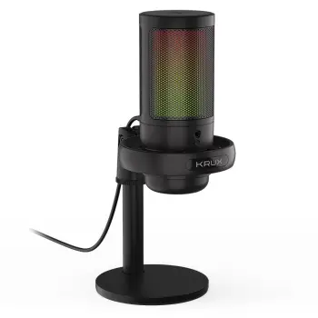 Mikrofon tavoline Krux Epic 1000S KRXC007, USB C, me RGB, i zi