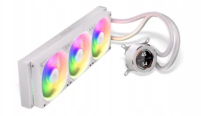 Ftohës uji për CPU Krux HydroGlance 360 LCD, radiator 360 mm, ARGB, i bardhë - 2