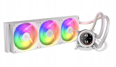 Ftohës uji për CPU Krux HydroGlance 360 LCD, radiator 360 mm, ARGB, i bardhë - 5