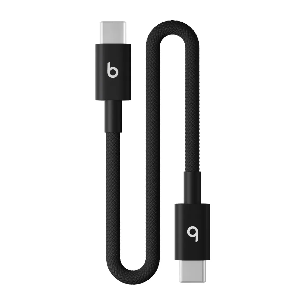 Beats USB-C to USB-C Woven Short Cable (20 cm), Bolt Black - 1