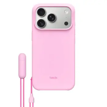 Beats iPhone 17 Pro Kickstand Case with MagSafe and Camera Control, Pebble Pink