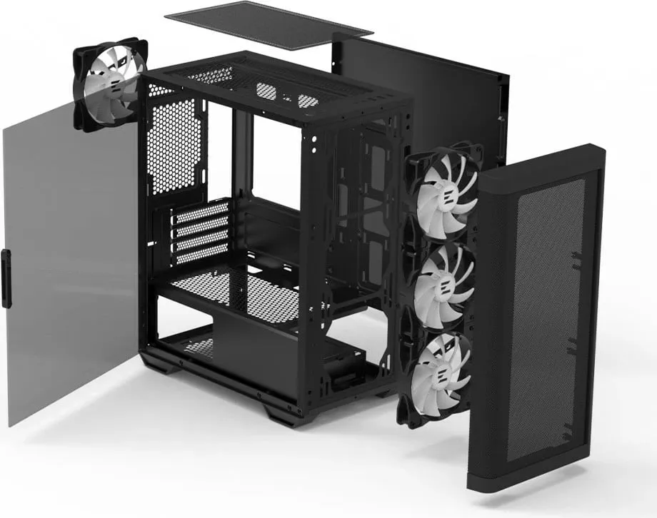 Kasë Zalman M4 ARGB, e zezë, Mini Tower - 1