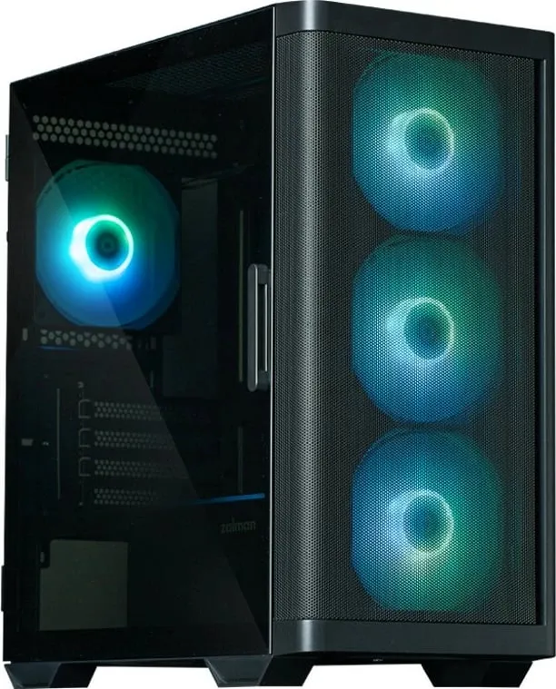 Kasë Zalman M4 ARGB, e zezë, Mini Tower - 4