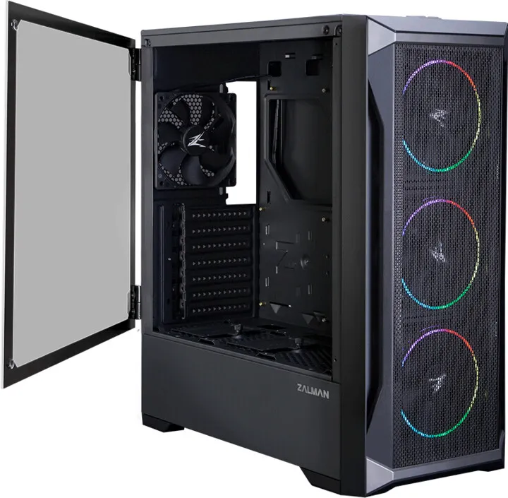 Kasë kompjuteri Zalman Z8 MS, ARGB, e zezë - 1