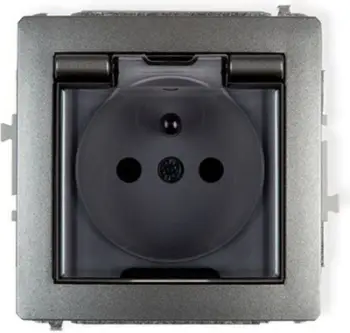 Prizë Karlik DECO flush-mounted, metalike/zezë