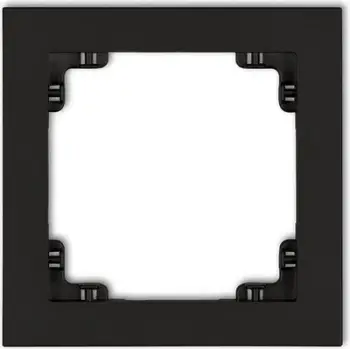 Kornizë për priza Karlik Deko, 90.20 x 90.20 x 12.90 mm, e zezë, mat (12DR-1)