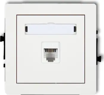Prizë telefonike njëshe Karlik Deco, RJ11, e bardhë