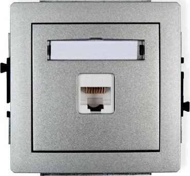 Prizë Karlik DECO, 1xRJ45, CAT5e, e argjend - 1
