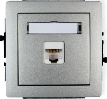 Prizë Karlik DECO, 1xRJ45, CAT5e, e argjend
