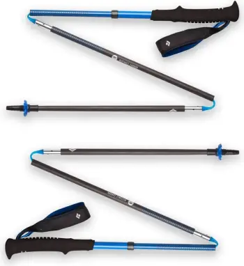 Shkop trekking Black Diamond Distance Carbon Z-Pole, 130 cm, i palosshëm, Unisex, Zi