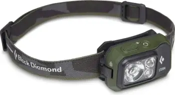 Ballinë Black Diamond Storm 450, 450 lumen, rezistente ndaj ujit, e zezë