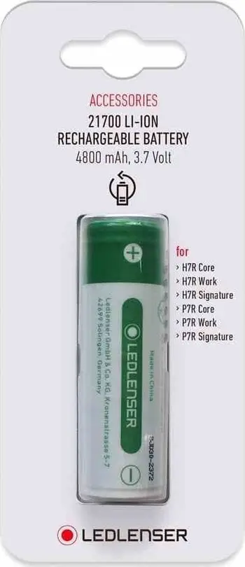 Bateri rikarikueshme Ledlenser 21700 Li ion, 4800mAh, 3.7V
