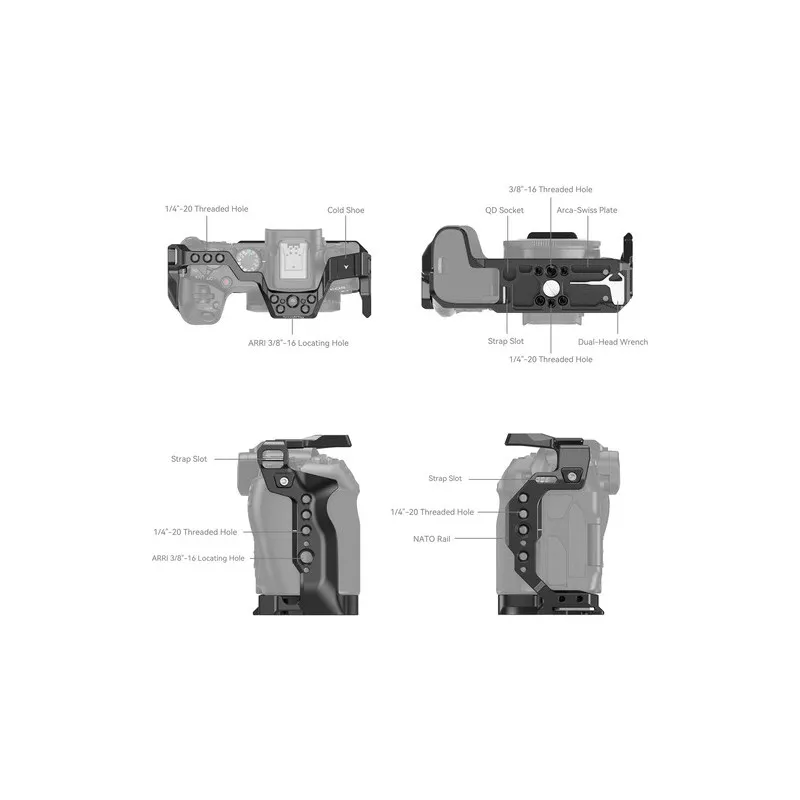 SmallRig Camera Cage for Canon EOS R8 - 3