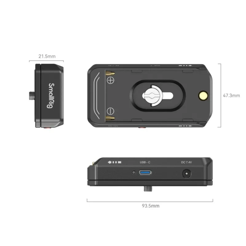Smallrig NP-F Battery Adapter Mount Plate for Canon EOS R5 / R5C - 5