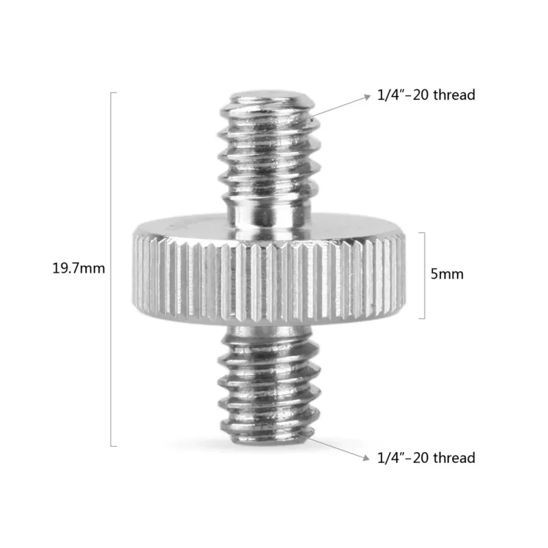 Smallrig Double Head Stud 1/4" TO 1/4" Thread - 1
