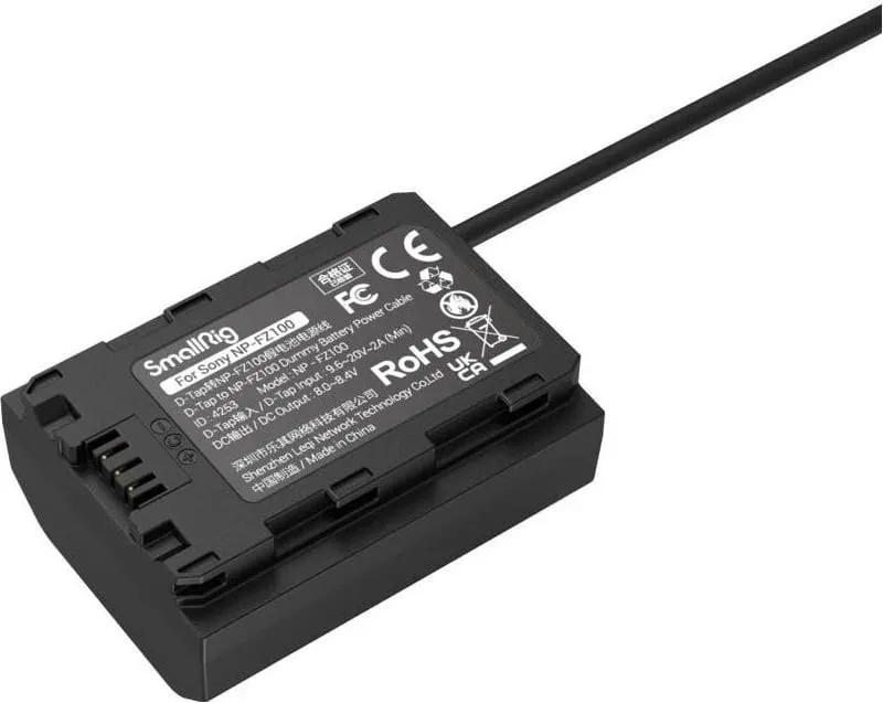 Kabllo adapter SmallRig 4253 D-Tap për NP-FZ100 Dummy Battery, e zezë - 2
