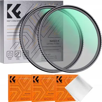 Set filtrash difuzion K&amp;F Concept Black Diffusion 1/4 dhe 1/8, 49mm, i zi