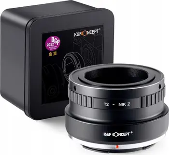 Adapter objektivi K&amp;F Concept KF06.496, Nikon Z në T2, bronz dhe alumin, i zi