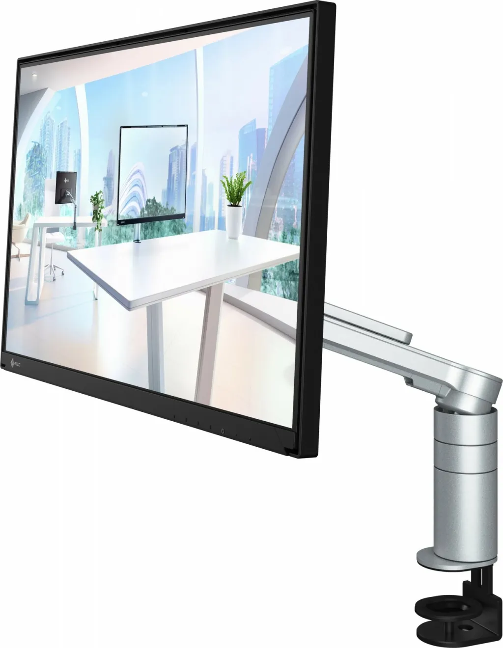 Monitor EIZO FLT, 23.8", IPS 16:9, 2x USB C, me krah rrotullues - 3