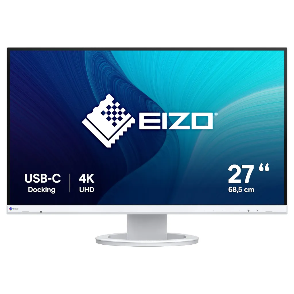 Monitor Eizo FlexScan EV2740S, 27", 4K Ultra HD, i bardhë - 1