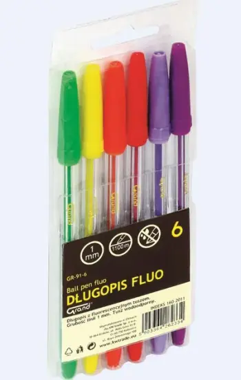Set i stilolapsave Grand Fluo GR-91, 6 ngjyra