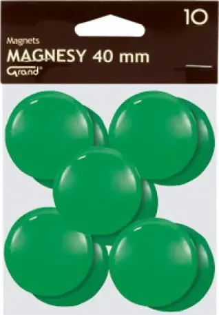 Magneta Grand 40mm, 10 copë, të gjelbër