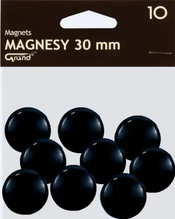 Magnetë GRAND 190311, 30mm, set 10 copë, të zinj