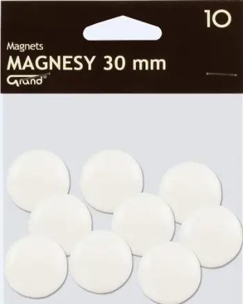 Magnetë Grand 30mm, set 10 copë, të bardhë