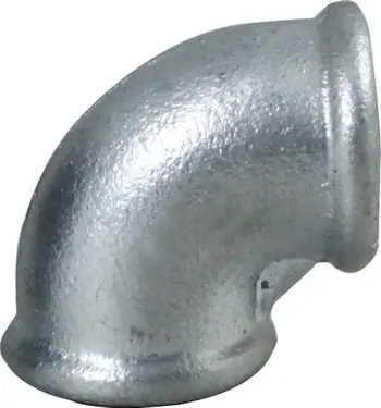 Bërryl i galvanizuar Hydroland ŁH.K.6.40, 6/4", 90°, gri metalik