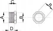 Reduktor bronzi Hydroland, 3/4" në 1/2", M F - 2