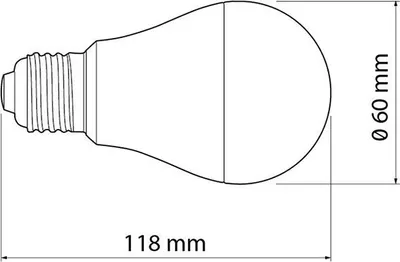 Poç elektrik GTV LED, E27, 12W, 1100lm, 230V, e bardhë e ngrohtë - 2