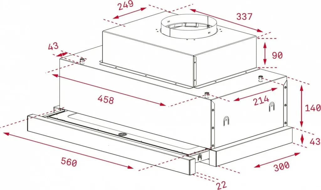 Aspirator Teka Semi built-in, 730 m³/h, hiri - 2