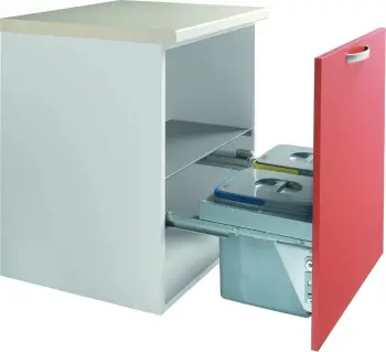 Kosh mbeturinash Teka ECO 60, 30L, 2 kosha, çelik i galvanizuar, gri
