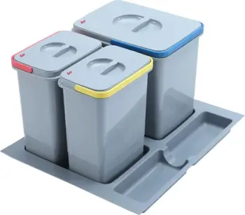 Organizues mbeturinash Teka Eco Easy 60, 12L, 2x5L, gri