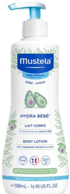 Losion trupi për bebe Mustela Hydra Bébé, 500ml