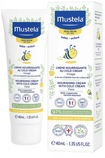 Krem hidratues për bebe Mustela Cold Cream, me dyll blete, 40ml