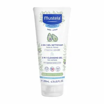 Xhel dushi Mustela 2 in 1 Cleansing Gel, 200 ml
