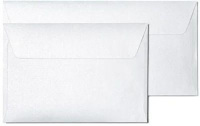 Zarf dekorativ Argo DL, metalizuar, set 10 copë, argjendtë - 1