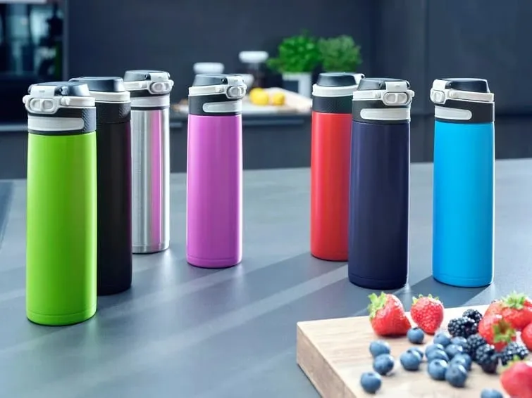 Gotë termike udhëtimi Leifheit 3275, 600 ml, e zezë/blu - 5