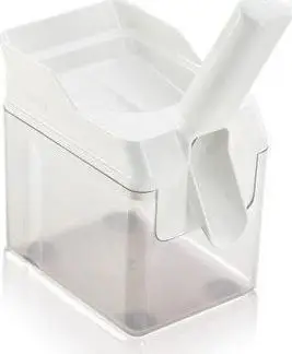 Aparat për heqjen e bërthamave të qershive Leifheit Cherrymat 3.0, çelik inox, tabaka me kontenier transparent, i bardhë