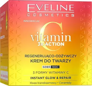 Krem fytyre Eveline Cosmetics Vitamin C 3X Action, ushqyes dhe rigjenerues, 50 ml
