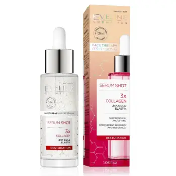 Serum Eveline Serum Shot Rebuilding Serum 3x Collagen 24k Gold Elastin, 30ml