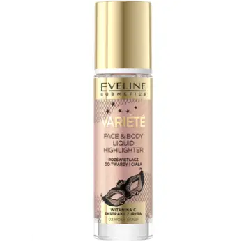 Shkëlqyes për trup dhe fytyrë Eveline, 02 Rose Gold, 30ml